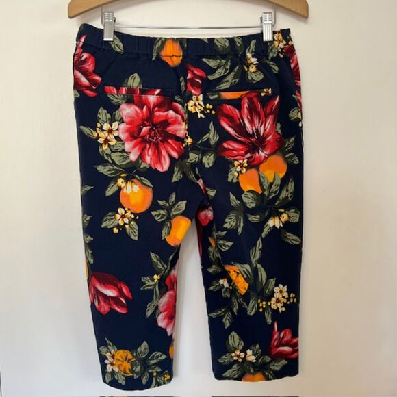 NWOT ISAAC MIZRAHI ORANGE BLOSSOM FLORAL PEDAL PUSHER CAPRIS SIZE 8 - Picture 6 of 8